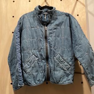 Free People dolman quilted jacket in denim